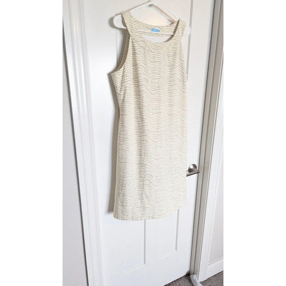 J. McLaughlin Animal Print Cream Dress Stretchy sz XL - Picture 1 of 5